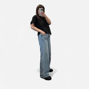 Y2K Low Rise Baggy Jeans Light Wash Wide Leg